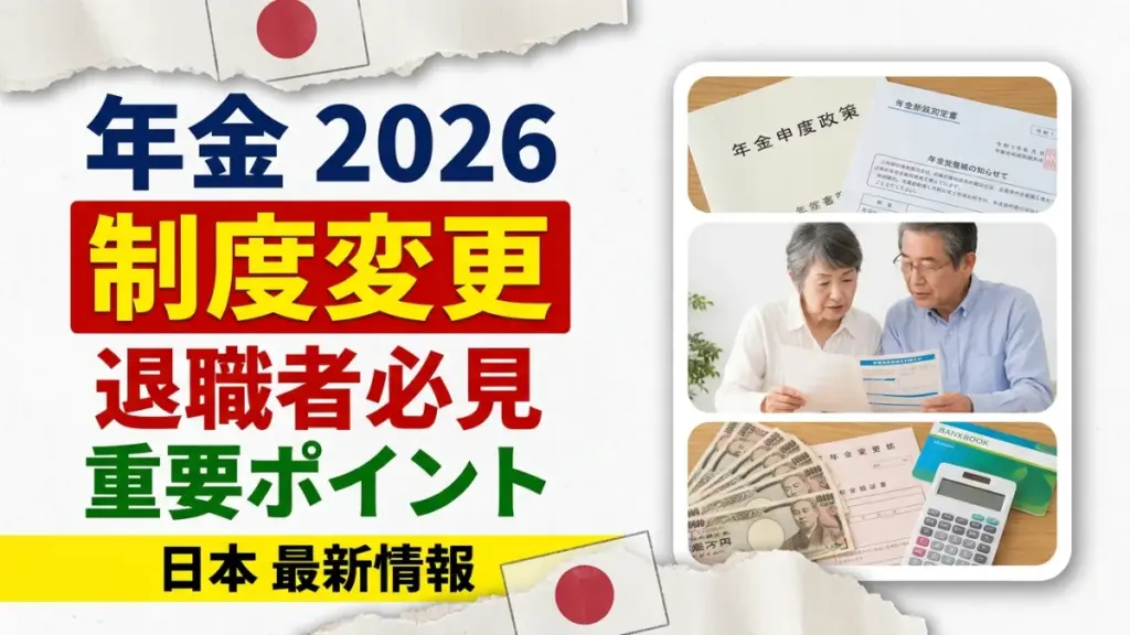 日本の年金制度アップデート2026｜退職者のための重要な変更