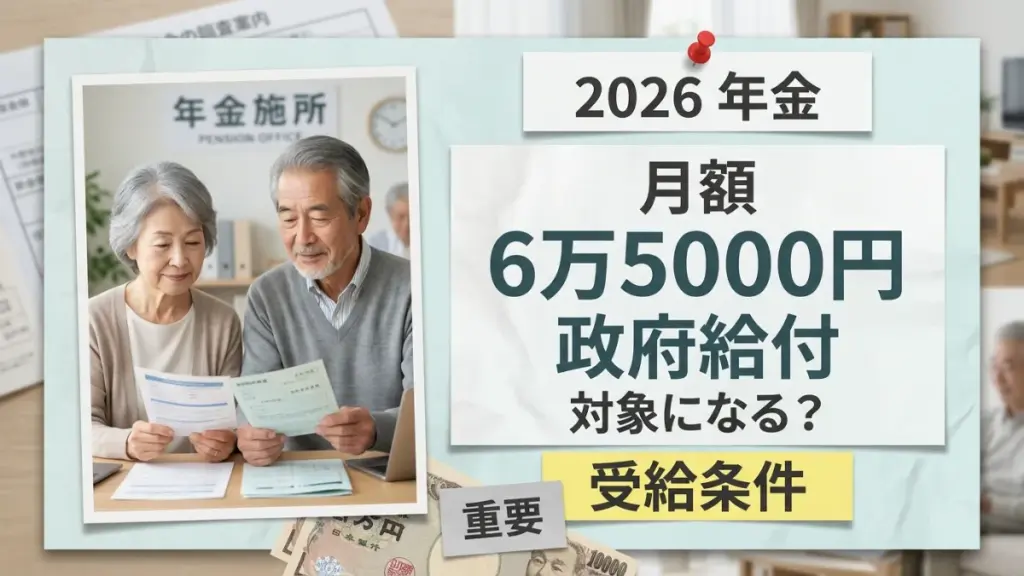 日本月額6万5000円年金